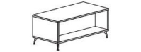 Arc Tec Coffee Table 600Lx600Wx500H